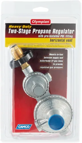 Vista 5 de Regulador de propano Camco., montura horizontal con POL