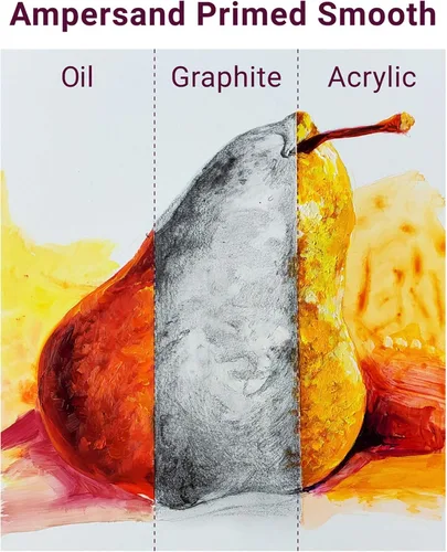 Vista 4 de Panel de pintura de artista de madera con gesso de Ampersand Art Supply: Liso con imprimación, 4" x 4", perfil acunado de 1-1/2