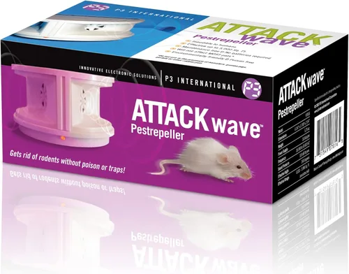 Vista 2 de P3 International Attack Wave PESTREPELLER, repelente de plagas electrónico para interiores, repele ratones, P7816