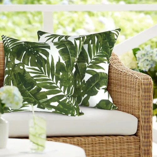 Vista 29 de DYTXIII Paquete de 2 almohadas lumbares impermeables para exteriores con rellenos, 12 x 20 pulgadas, almohada decorativa rectangular para patio