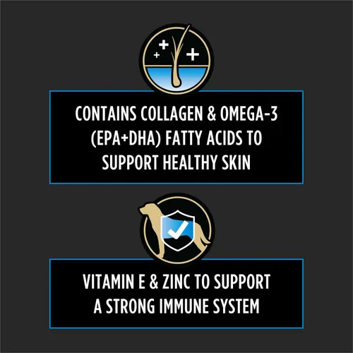 Vista 3 de Purina Pro Plan - Suplementos veterinarios para el cuidado de la piel para perros con aceite de pescado omega-3 y EPA y DHA (paquete de 1) bolsas