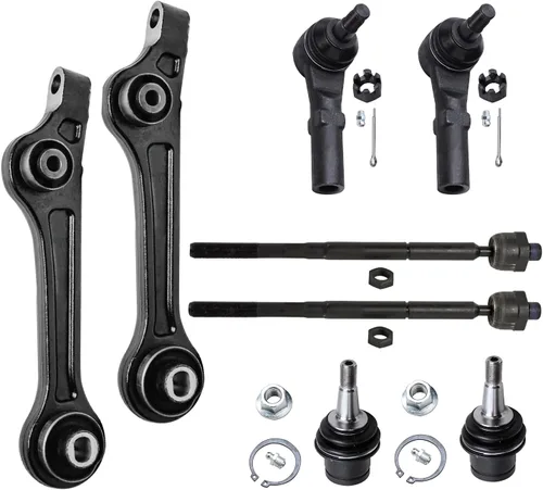 Vista 205 de Detroit Axle - Kit de ocho piezas - brazos de control de suspensión inferior delantero y trasero con juntas de bolas, extremos de barras