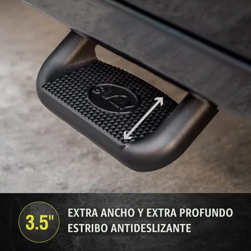 Vista 4 de Bully BBS-1103-2 Juego de 4 Peldaños Laterales Universales de Aluminio con Recubrimiento en Polvo Negro para Camiones de Chevy (Chevrolet), Ford