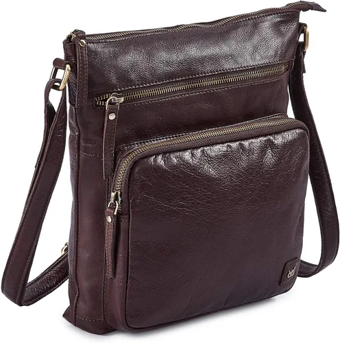 Wise Owl - Bolsos cruzados de cuero genuino para mujer, bolso cruzado de primera calidad