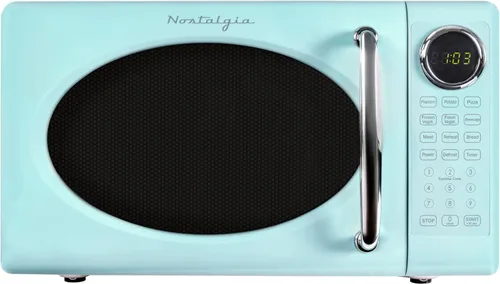 Vista 17 de Nostalgia Retro - Horno de microondas de encimera, 1.1 pies cúbicos y 1000 vatios de potencia, fácil de limpiar con plato giratorio de vidrio