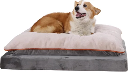 Vista 12 de Yaxa Basics Cama para perros con espuma viscoelástica de gel refrescante, soporte de alivio de presión para perros de hasta 90 libras, parte