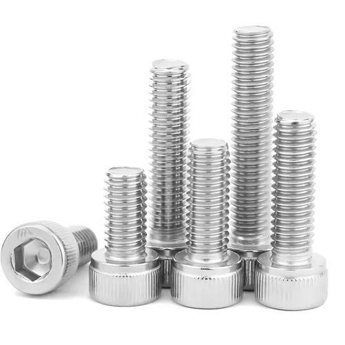 Vista 16 de Tornillos M4 de 0.236 in, 50 piezas M4-0.028 x 0.236 in, tornillo y perno de acero inoxidable 18-8 tornillos Allen Hex Drive Machine, rosca