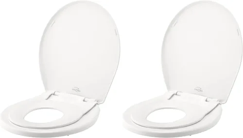Vista 15 de Little2Big - Asiento de inodoro con asiento de entrenamiento integrado para niños pequeños, cierre lento, fácil de instalar, fabricado en Estados