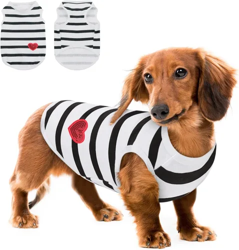 Vista 24 de Queenmore Camisa para perros pequeños, camisa suave y transpirable para perros, gatos, macho y hembra, ropa para mascotas para todas las estaciones