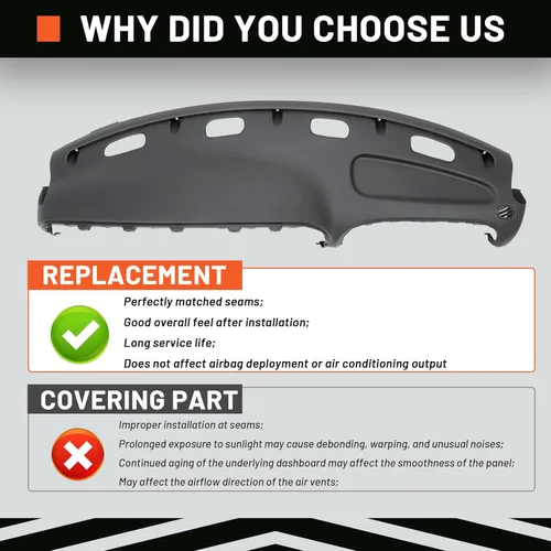 Vista 8 de Kojem Reemplazo de tablero compatible con Dodge Ram 1500 1998-2001; compatible con Dodge Ram 2500 3500 1998-2002 reemplazo del tablero