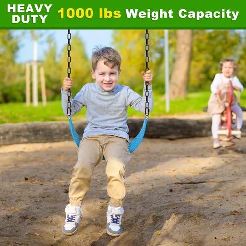 Vista 7 de BeneLabel 2 cadenas de columpio resistentes de 85 pulgadas con ganchos, cadenas colgantes de capacidad de 1000 libras, cadenas colgantes