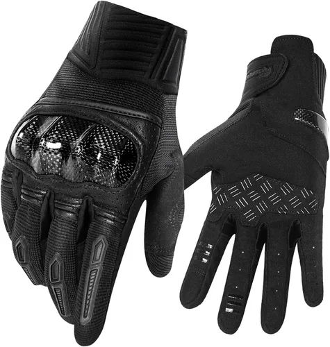 RIGWARL Guantes de motocicleta para hombres y mujeres, para pantalla táctil, transpirables, ligeros, guantes antideslizantes para motocross