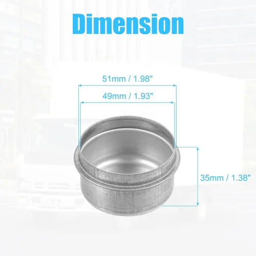 Vista 4 de X AUTOHAUX 4 piezas 1.98" Tapa antipolvo para eje de remolque, tapa de grasa para Dexter EZ Lube Trailer Camper, 2000 a 3500 lb, rodamiento de rueda