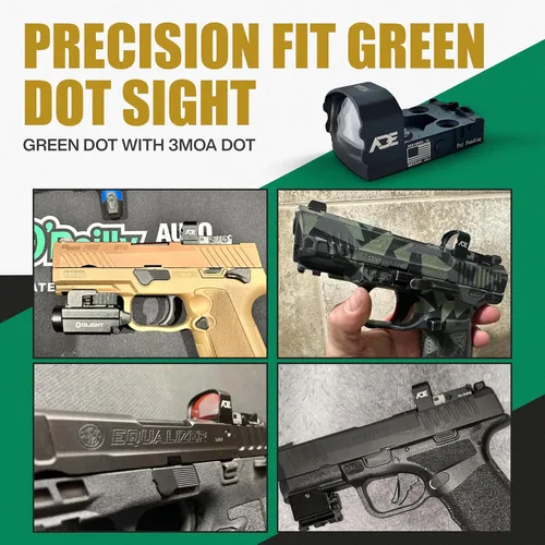 Vista 4 de ADE Advanced Optics NUWA PRO RD3-021 Mira de Punto Verde – Óptica Reflex de Movimiento Despierto para Canik TP9 Elite SC, Mete SFT, Mete MC9, Sig