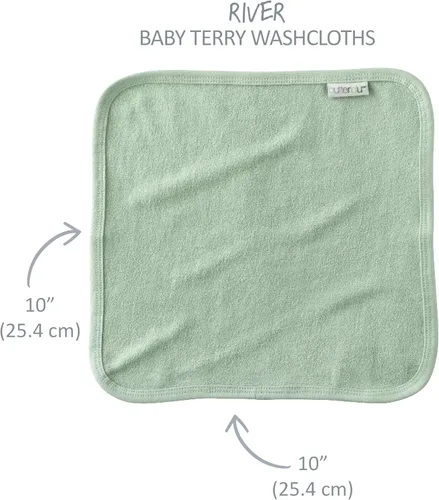 Vista 4 de Butterblu River - Paquete de 10 paños de tela de toalla para bebé, 100% algodón orgánico, absorbentes para bebés y niños pequeños y niñas