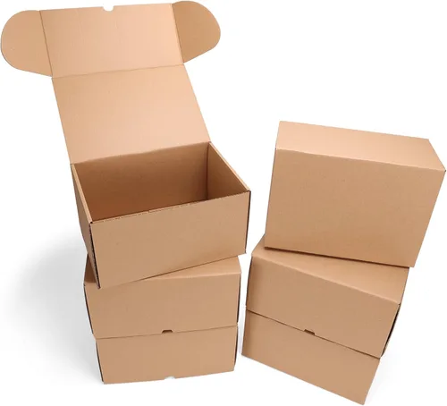 Vista 42 de PHAREGE Cajas de Envío de 4 x 4 x 2 pulgadas, Paquete de 6, Marrones, Cajas de Correo con Tapa Plegable y Cierre de Pestaña para Empaquetar Pequeños