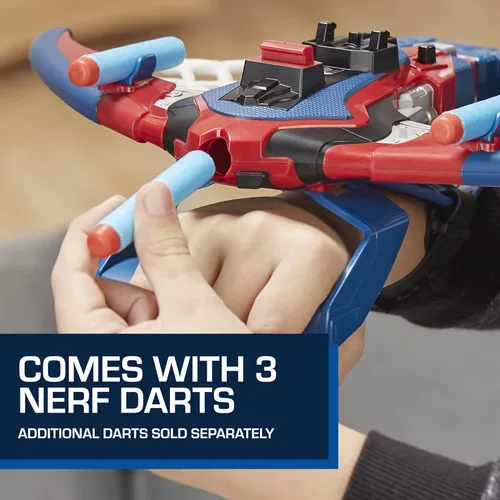 Vista 17 de Marvel Spider-Man Web Shots Spiderbolt NERF - Juguete lanzador motorizado, dispara dardos, 3 dardos, niños de 5+ años (exclusivo de Yaxa)