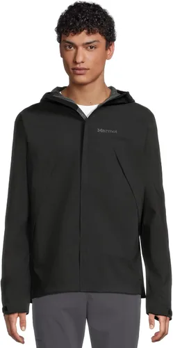 Vista 26 de MARMOT Chaqueta impermeable Precip Eco para hombre, 100% reciclada, transpirable, ligera, plegable Azul ártico