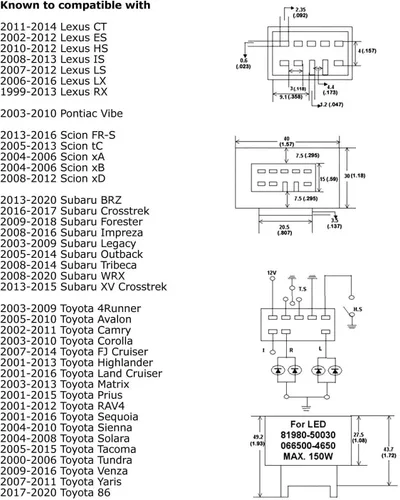 Vista 7 de SOCAL-LED LIGHTING 8-Pin LM449 81980-50030 Relé de intermitencia LED electrónico ajustable de velocidad para bombillas de señal de giro, problema