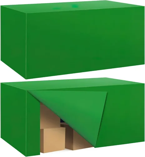 Vista 52 de Paquete de 2 manteles ajustados para mesa rectangular de 4 pies, 48 x 24 pulgadas, cubiertas de mesa verde manzana, tela de poliéster resistente al