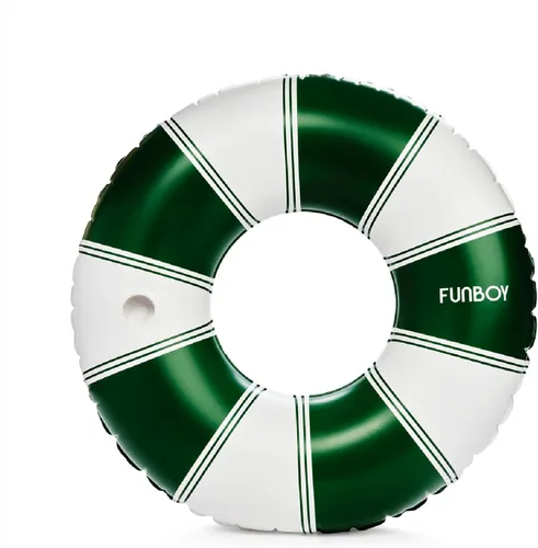 Vista 9 de FUNBOY Giant Vintage Stripe Inflatable Pool Float with Cup Holder 48" Pool Float for Adults Inner Tube Pool Toys Swim Rings Swimming Pool