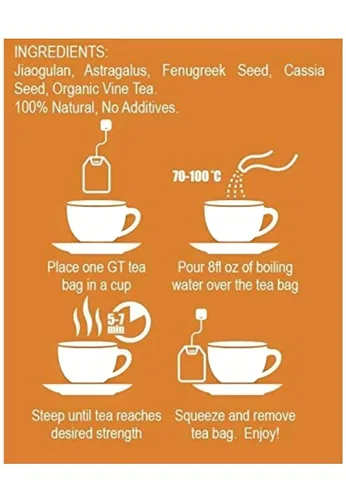 Vista 3 de GT Cholesterol Tea Premium Blend, caja de 1.34 onzas (20 bolsas de té) (paquete de 2)