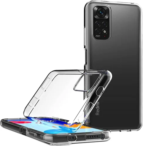 Vista 3 de MaiJin Funda para Xiaomi Mi Redmi Note 11 / Redmi Note 11S 4G (6.43 pulgadas) Suave TPU Goma Gel Parachoques Transparente Cubierta Trasera