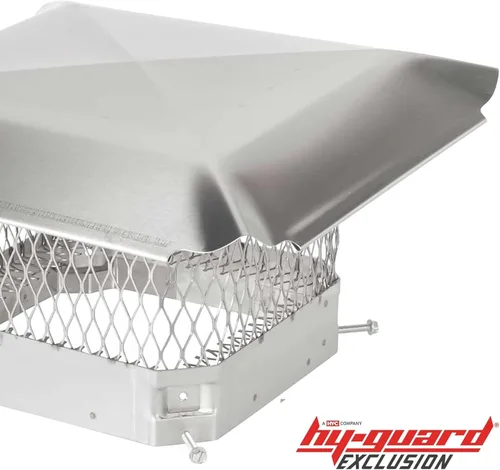 Vista 4 de HY-GUARD HGSS99 - Cubierta de chimenea de acero inoxidable con perno de combustión, tamaño de malla 3/4 pulgadas, se adapta al exterior de baldosas