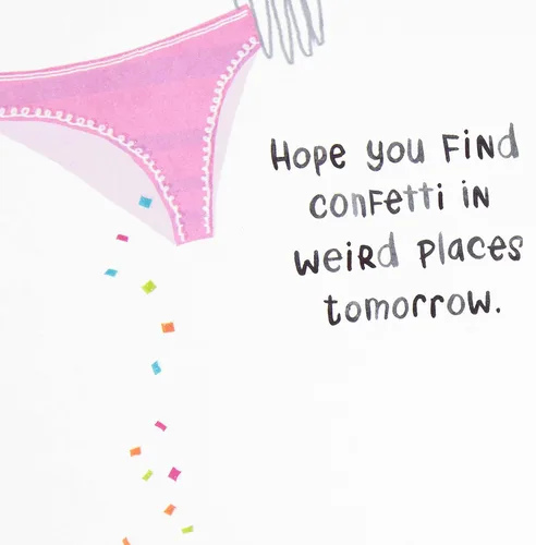 Vista 5 de Hallmark Good Mail - Paquete de 2 tarjetas de cumpleaños para mujer (vino y confeti)