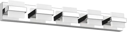 Vista 20 de SOLFART 6 luces ajustables negras para tocador de baño, modernas lámparas LED de tocador, accesorios de iluminación de baño para espejo de 41