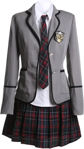 URSFUR Conjunto de uniforme escolar japonés de estilo británico para mujer, disfraz de cosplay de anime para niña Estilo 1