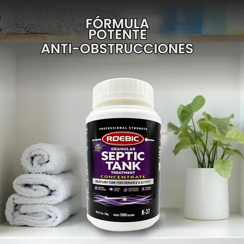 Vista 6 de Roebic K-37 Tratamiento granular de tanque séptico, fórmula de enzima bacteriana para prevención de obstrucciones, control de olores, seguro