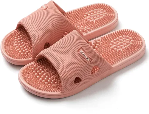 Zapatillas de masaje de acupresión para fascitis plantar para mujeres, zapatillas de acupuntura para artritis, neuropatía, alivio del dolor,