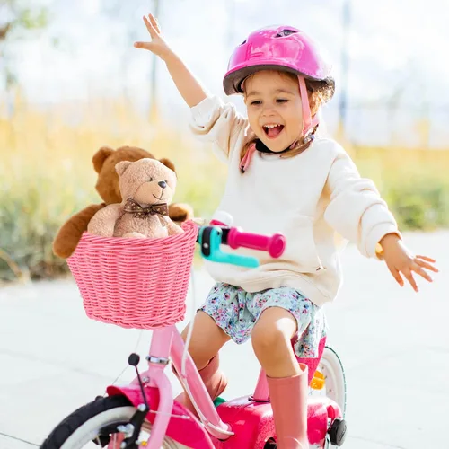 Vista 6 de EIRONA Bike Basket for 12-16 Kids Bicycle, Balance Bike, Tricycle,Scooter with DIY Decal