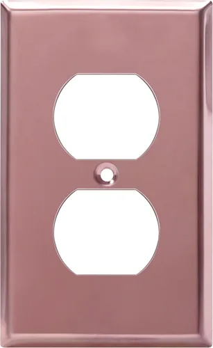 Vista 37 de ENERLITES Placa de pared de metal para receptáculo dúplex, tapa de tomacorriente, resistente a la corrosión, tamaño estándar de 1 banda, 4.50 x 2.76