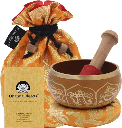 Vista 18 de DharmaObjects Yoga Meditación Buda Cantando Tazón Cojín Mallet Llevar Bolsa Set Regalo