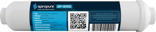 Vista 9 de SpiroPure Filtro en línea NSF Coconut Shell Filtro de agua de carbono granular con 1/4" FNPT, 2" x 10" (1 paquete)