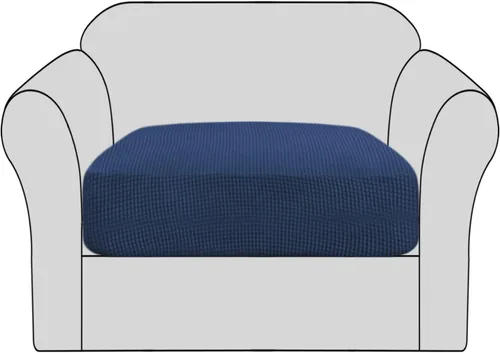 Vista 31 de H.VERSAILTEX - Fundas elásticas para cojín de sofá individual, fundas de asiento para silla de sofá, protector de cojín con tejido jacquard de sarga