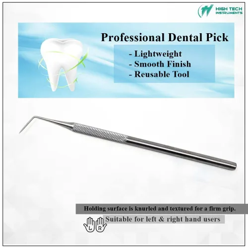 Vista 4 de Dental Probe Explorer #6 hecho de acero inoxidable reutilizable placa de herramientas y removedor de sarro, extremo de precisión adecuado para uso
