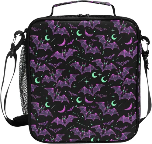 Vista 10 de MNSRUU Lunch Bags for Boys Girls, Wolf Reusable Insulated Lunch Box Thermal Meal Tote Kit, Cooler Bag Organizer with Adjustable Shoulder Strap