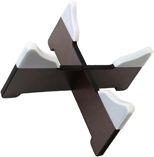 Vista 6 de Soporte de tambor de lengua de madera ajustable con almohadilla antideslizante de silicona, soporte para exhibición y rendimiento de tambor