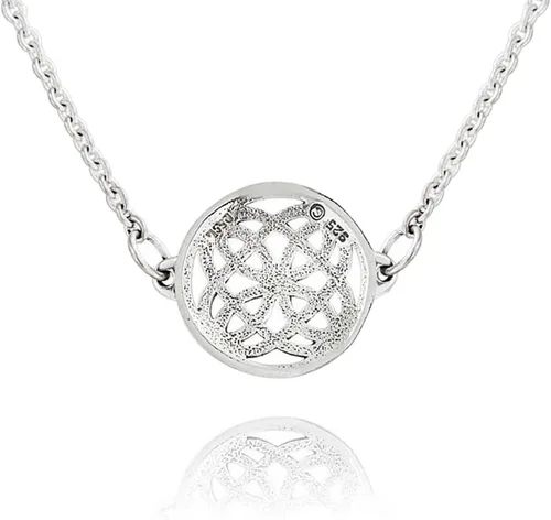 Vista 4 de Unisex Ancient Viking Medallion Woven Celtic Knot Round Circle Disc Dangle Earrings Necklace For Women Irish Hook Oxidized .925 Sterling Silver