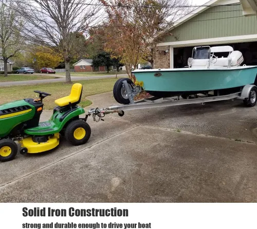 Vista 5 de Eapele Enganche de Remolque para Cortacésped, Enganche de Remolque para Tractor de Jardín, Construcción de Hierro Sólido, Compatible con Cortacésped