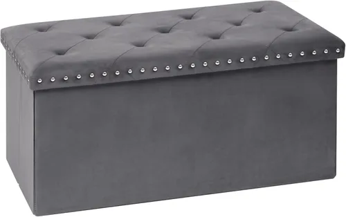 Vista 12 de B FSOBEIIALEO - Otomana de almacenamiento con forma de cubo plegable con capuchón - Otomanas con almacenamiento, cubierta de mesa de café, taburete