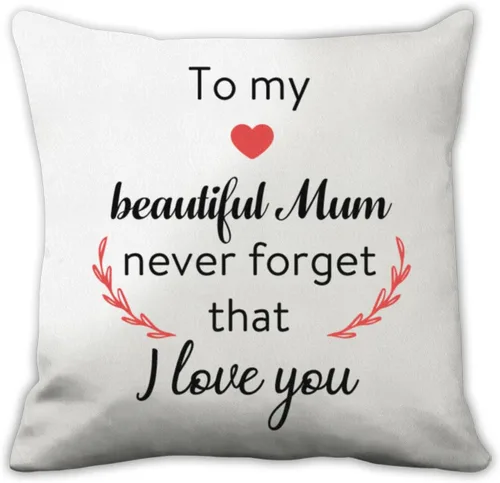 Valentines Day Gifts for Mom Birthday Gifts Throw Pillow Covers 16X16 Mothers Day Presents for Mom from Daughter Son Mum Mama Gift Moms Gift Ideas