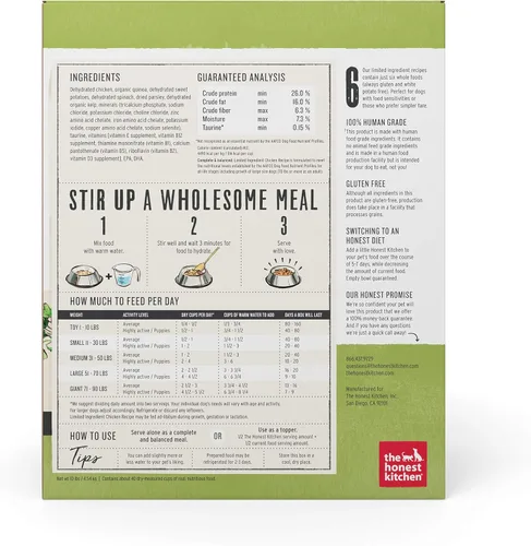 Vista 2 de Alimento para Perro con Escasos Ingredientes Deshidratados Moderados de Honest Kitchen