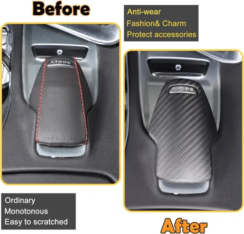 Vista 2 de CHEAYAR Cubierta de la perilla de la palanca de cambios compatible con Corvette C8 Z06 Z51 2020 2021 2022 2023, cubierta de perilla de selector
