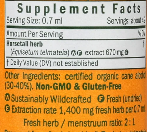 Vista 3 de Herb Pharm Extracto líquido de cola de caballo para apoyo del sistema urinario - 1 onza