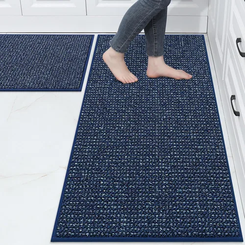 Vista 71 de BEQHAUSE Alfombras de cocina de 20 x 32 pulgadas, antideslizantes, para piso, súper absorbentes y resistentes a las manchas, lavables a máquina
