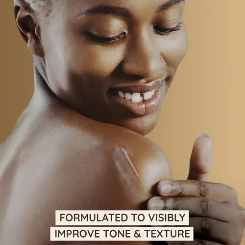 Vista 2 de Aveeno Crema de noche renovadora Tone + Texture Body con avena prebiótica, exfolia e hidrata suavemente la piel sensible, suaviza y nutre